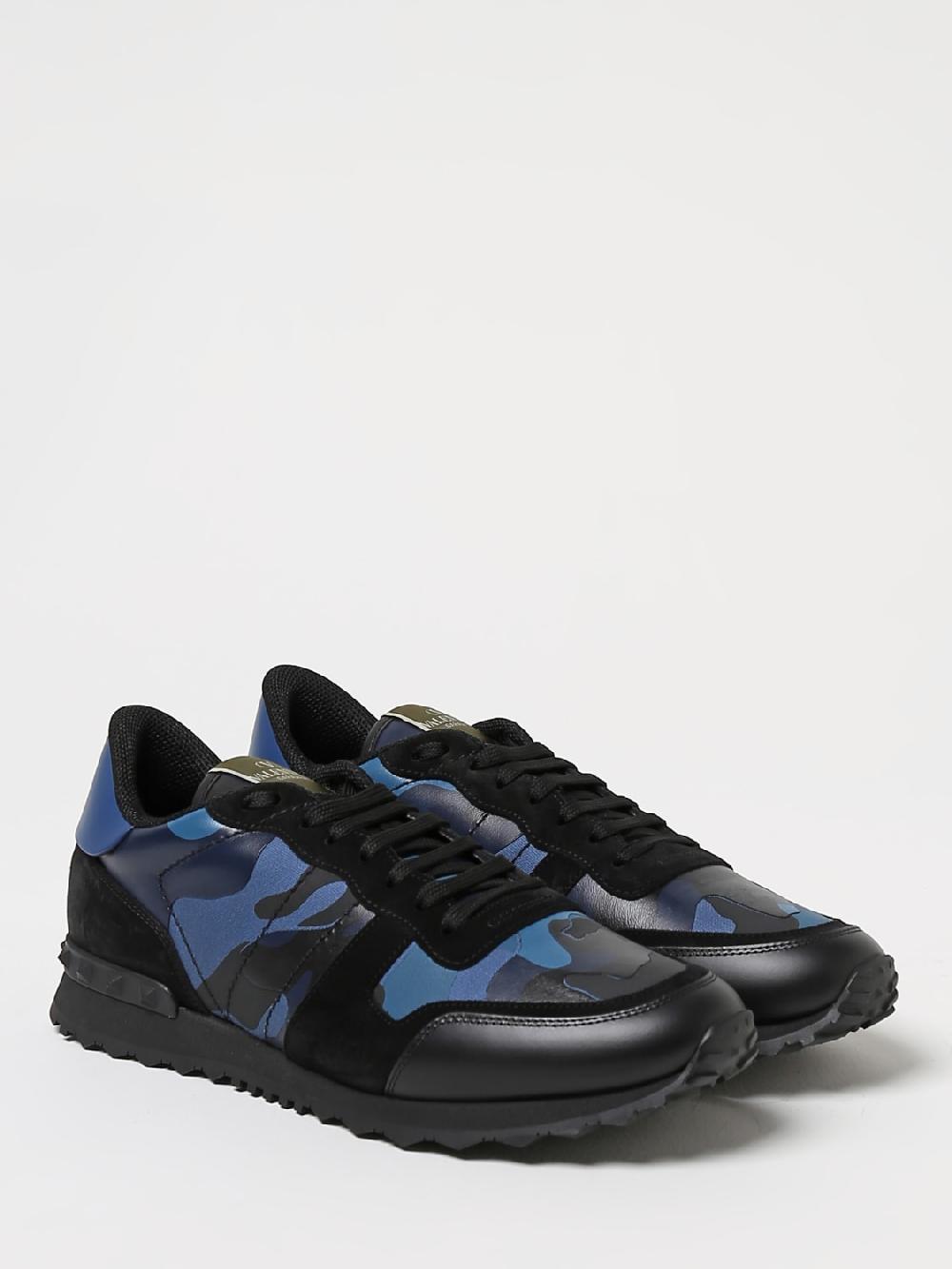 Giglio Sneakers Rockrunner Valentino Garavani in nappa e tessuto camouflage Negozio online di fabbrica