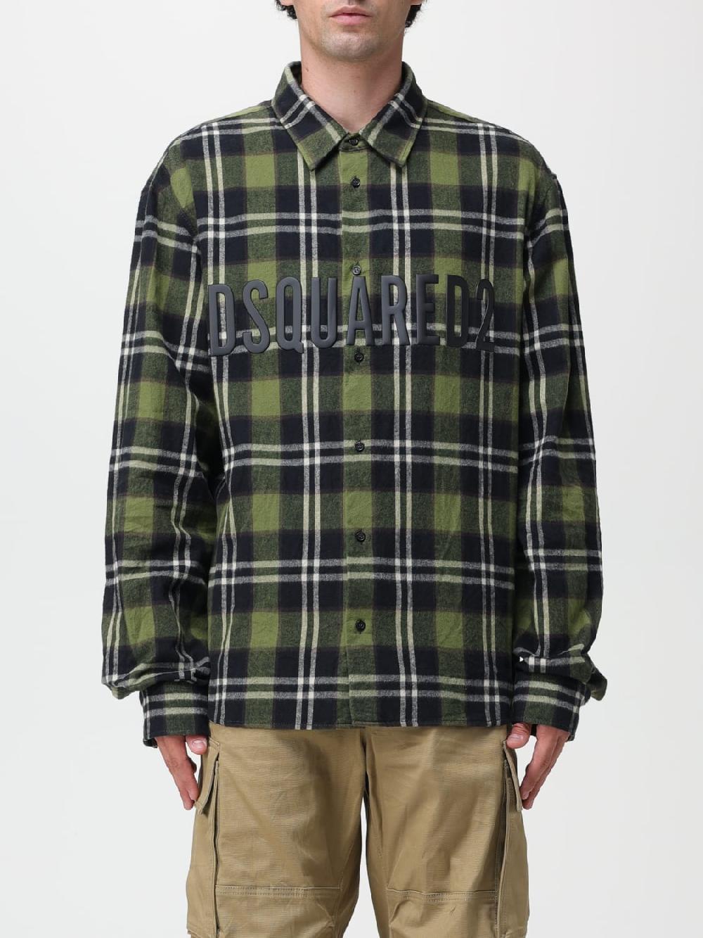 Giglio Camicia Dsquared2 in cotone con stampa tartan Grandi sconti