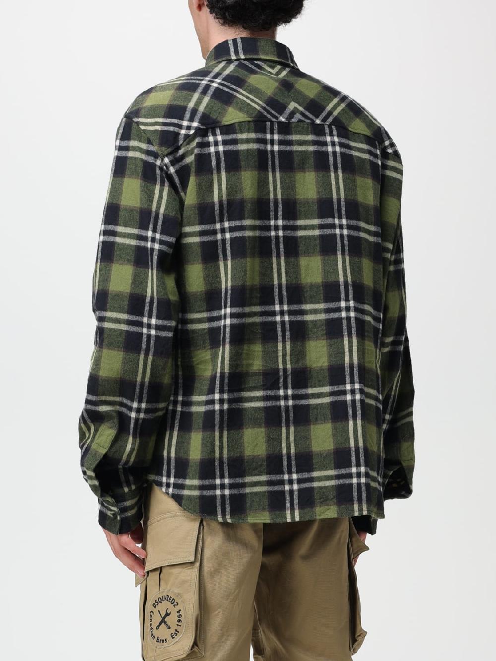 Giglio Camicia Dsquared2 in cotone con stampa tartan Grandi sconti
