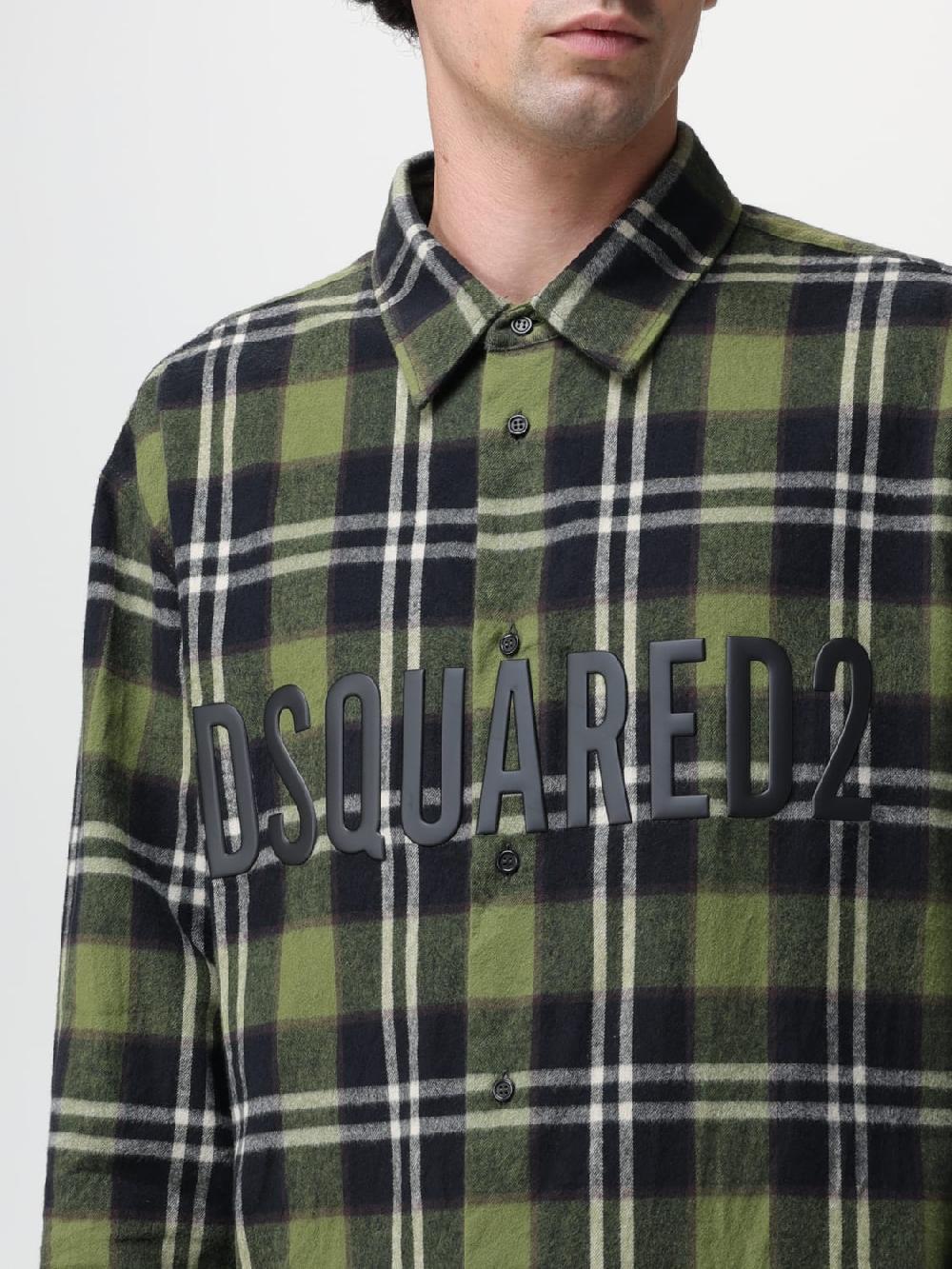 Giglio Camicia Dsquared2 in cotone con stampa tartan Grandi sconti