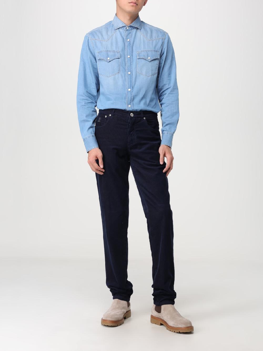Giglio Pantalone Brunello Cucinelli in velluto a costine Promozione temporanea