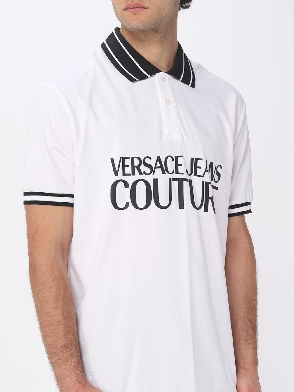 Giglio Polo Versace Jeans Couture in cotone con logo Sottocosto