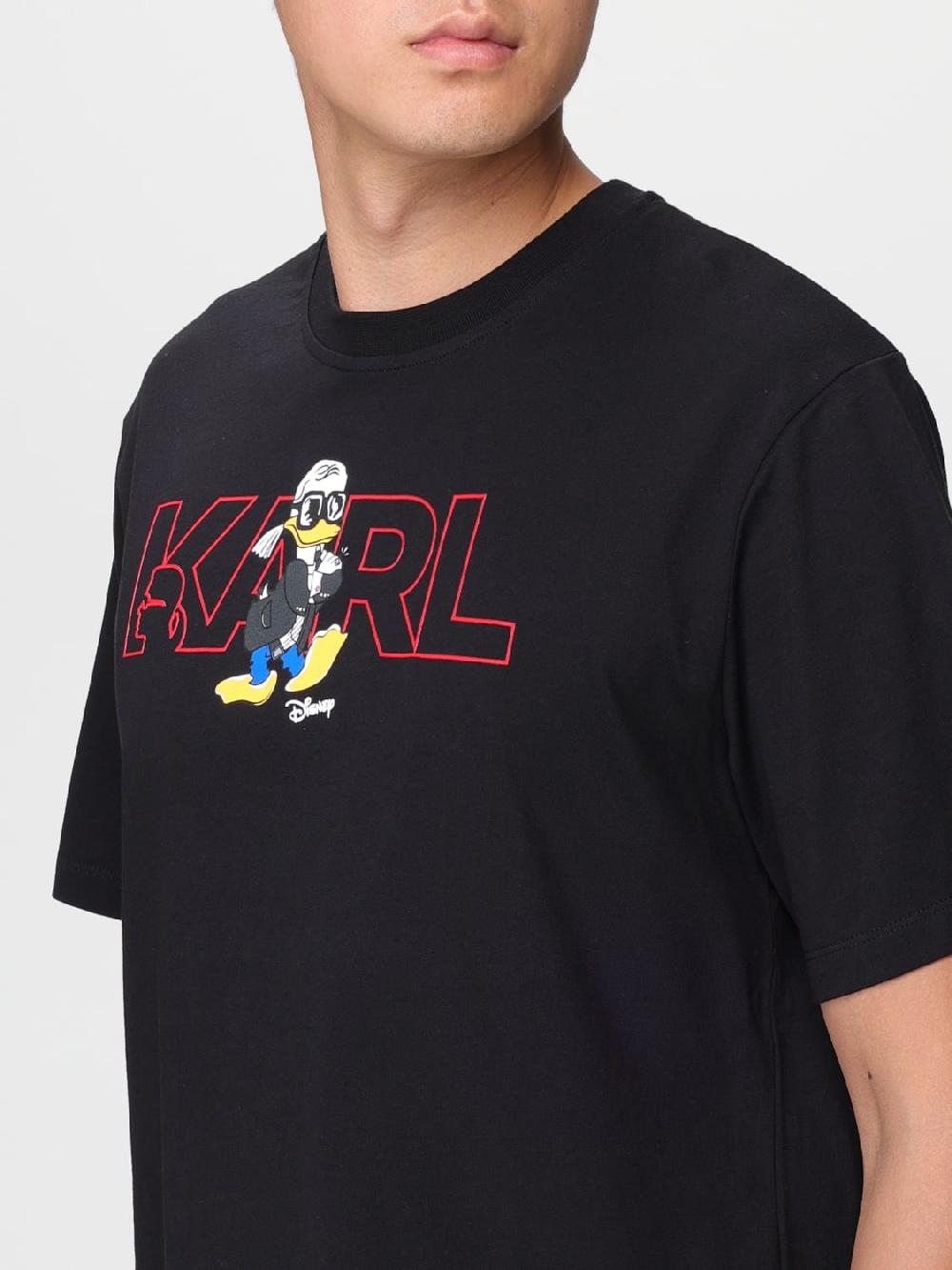 Giglio T-shirt Karl Lagerfeld con stampa Disney Sconto