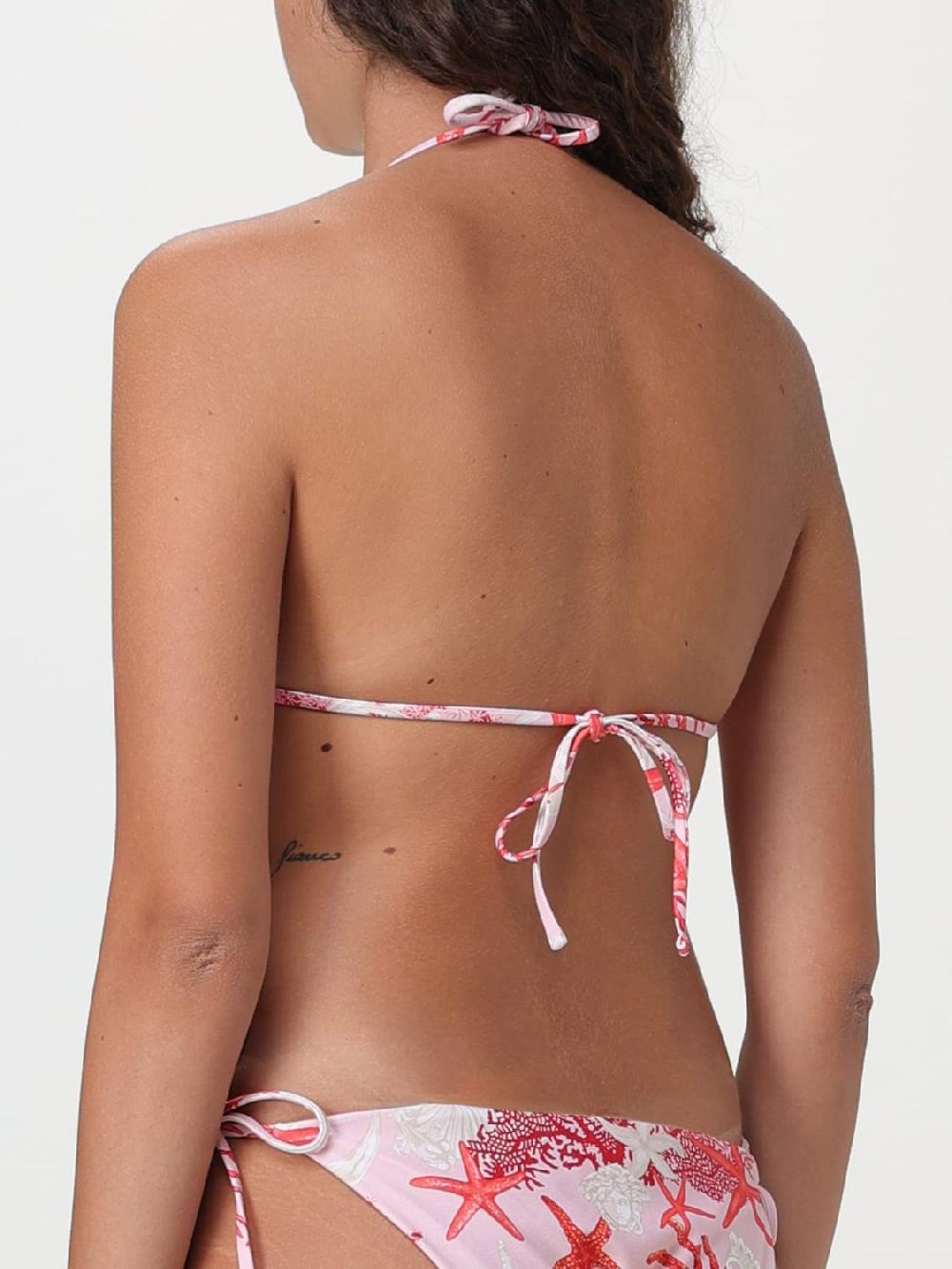 Giglio Bikini top Versace in lycra stampata Nuova