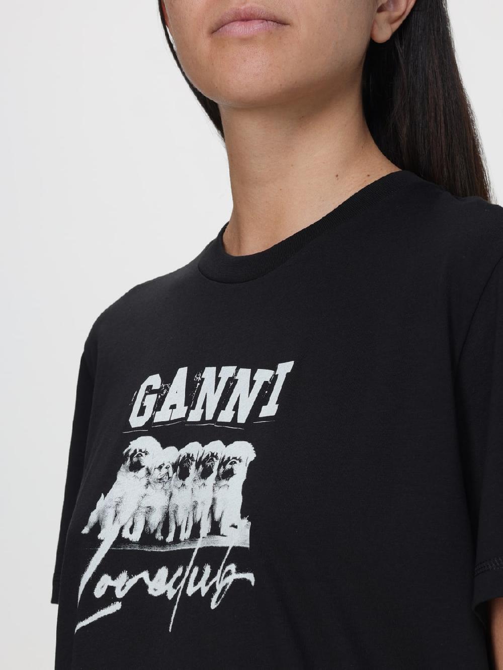 Giglio T-shirt con logo Ganni Ultimi tre giorni