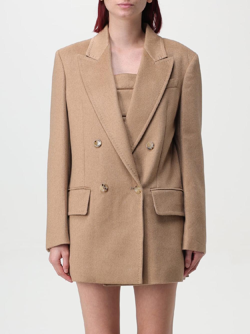 Giglio Blazer a doppiopetto Max Mara in lana di cammello Promozione Limitata