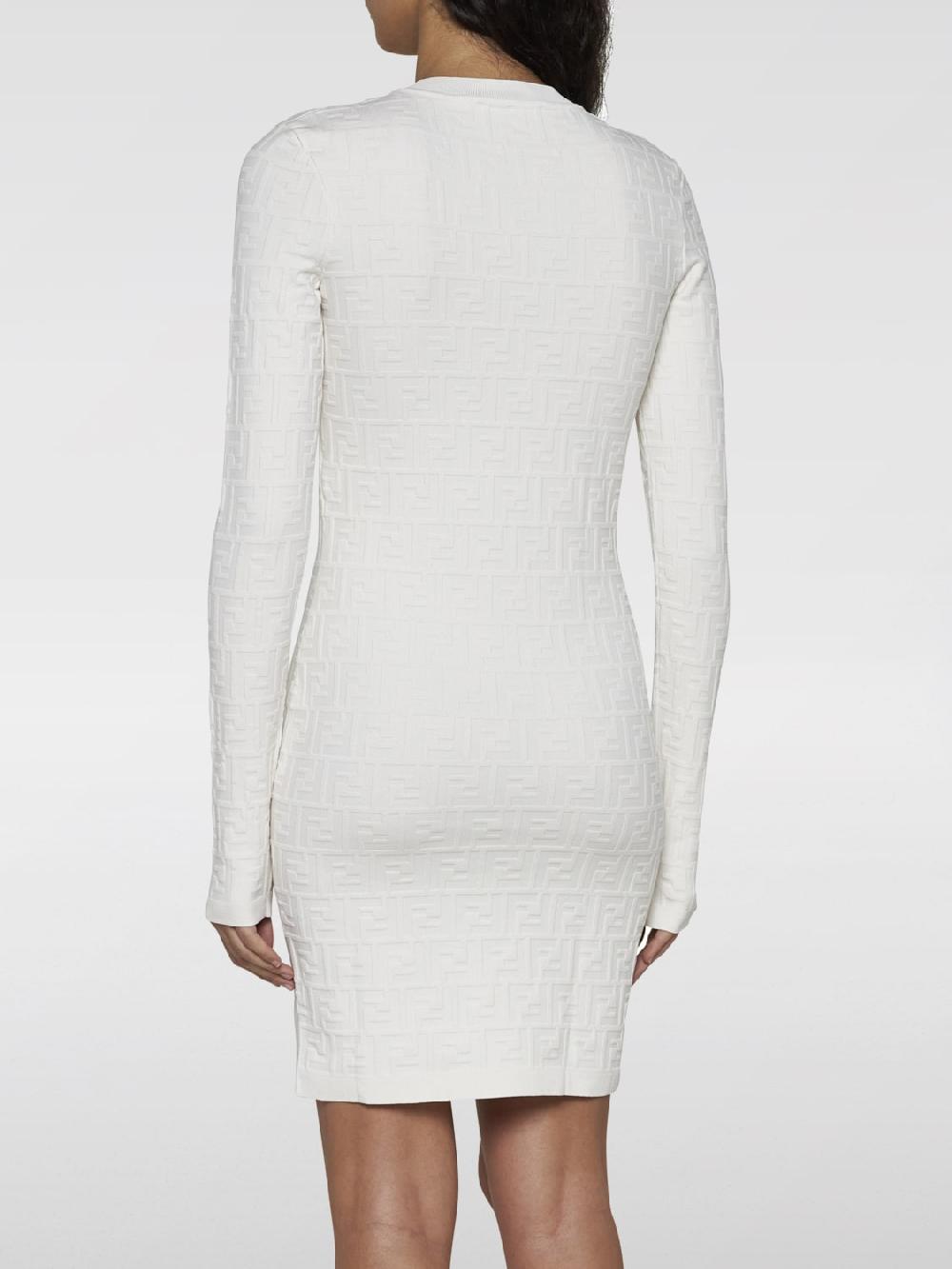 Giglio Abito Fendi in viscosa con logo jacquard Offerta