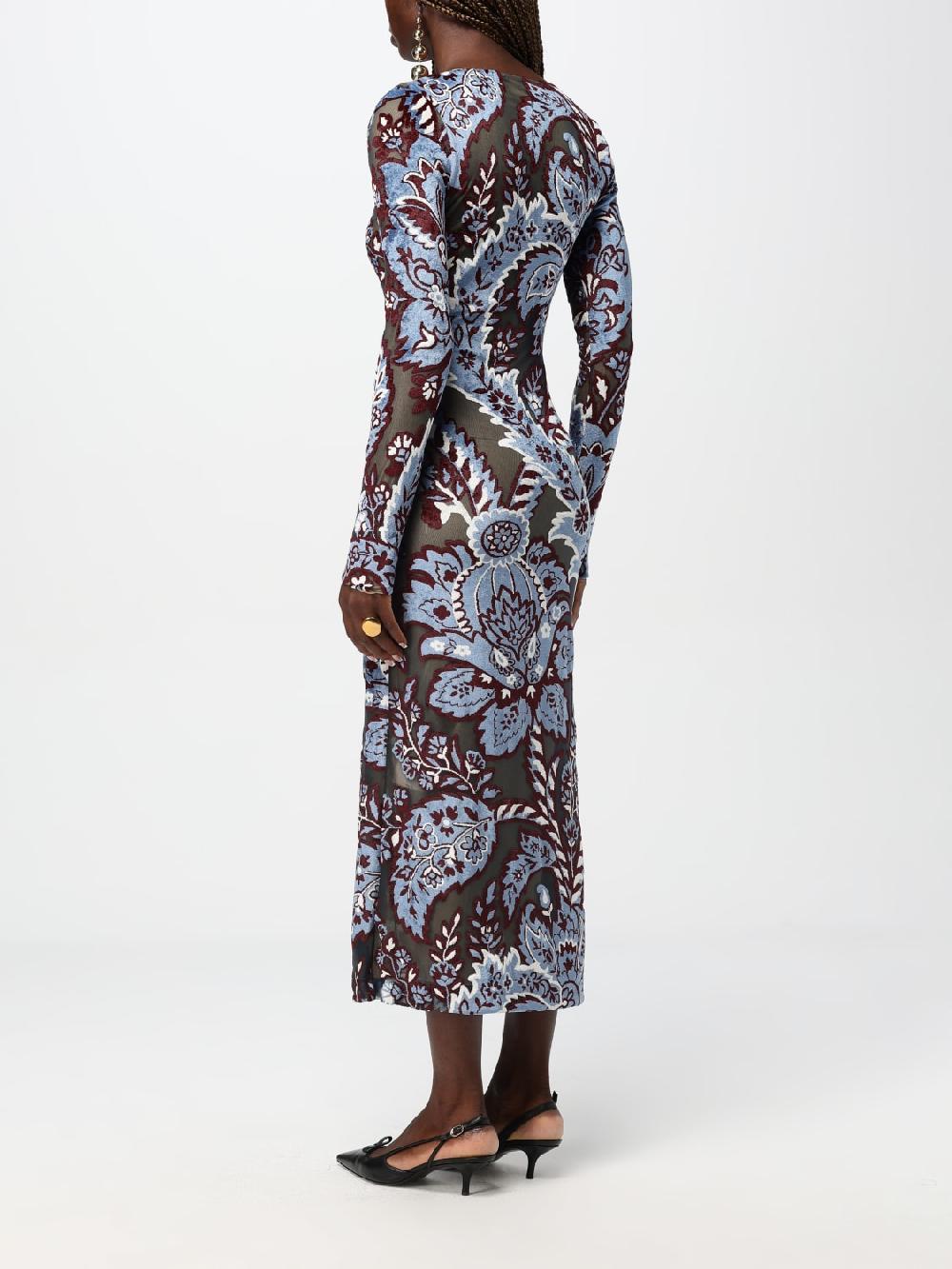 Giglio Abito midi Etro in viscosa con stampa jacquard Fornitura limitata