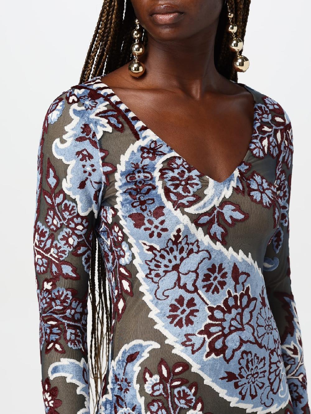 Giglio Abito midi Etro in viscosa con stampa jacquard Fornitura limitata