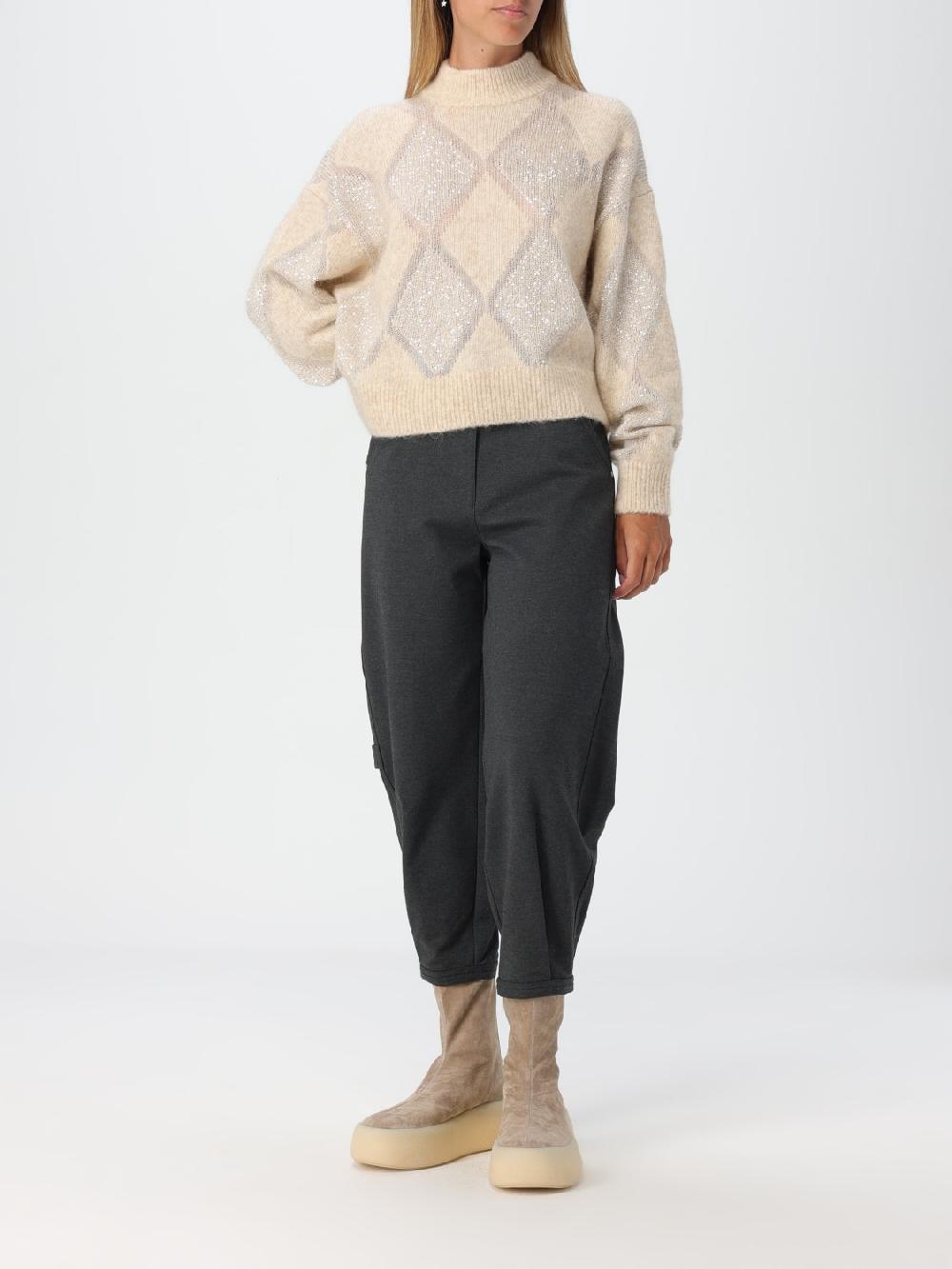 Giglio Maglione Brunello Cucinelli in lana con motivo a rombi jacquard Enormi risparmi