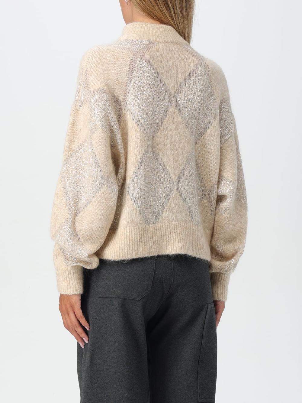 Giglio Maglione Brunello Cucinelli in lana con motivo a rombi jacquard Enormi risparmi