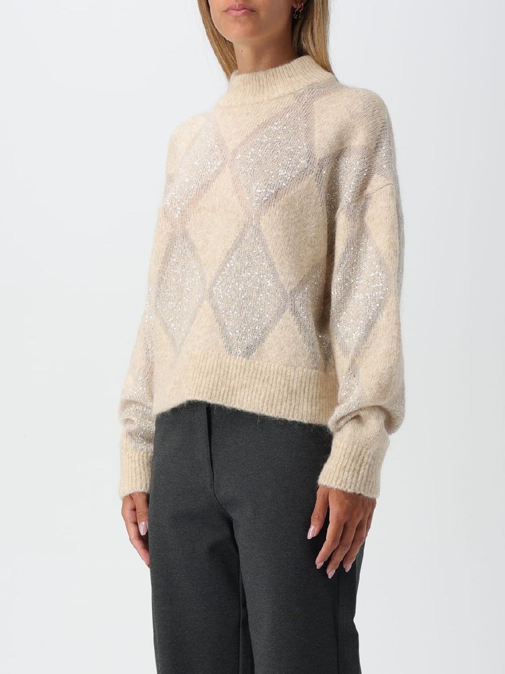 Giglio Maglione Brunello Cucinelli in lana con motivo a rombi jacquard Enormi risparmi