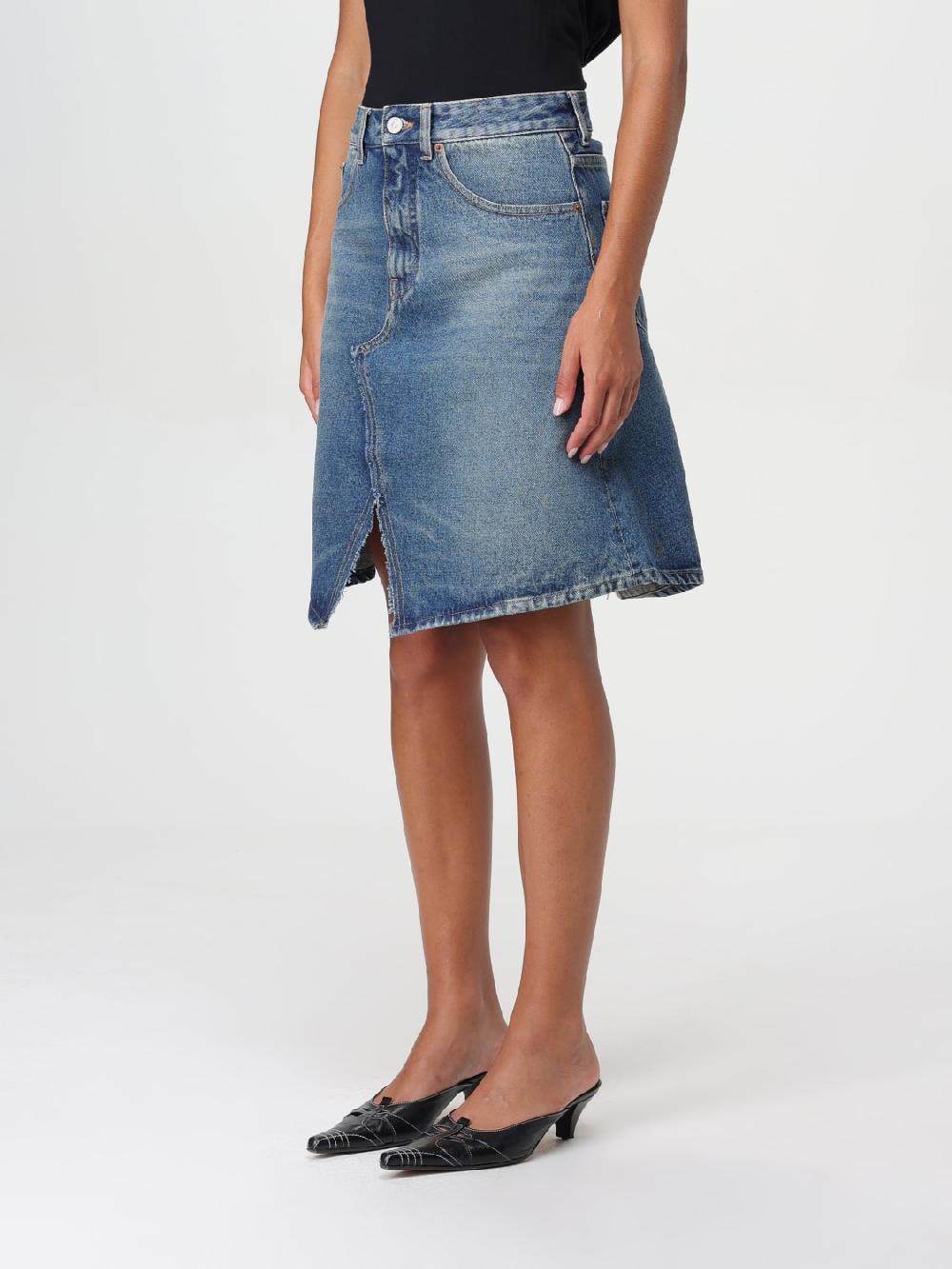 Giglio Gonna MM6 Maison Margiela in denim di cotone Black Friday Prezzi