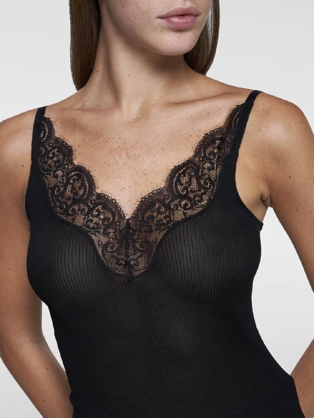 Giglio Top Saint Laurent in seta e pizzo Promozione
