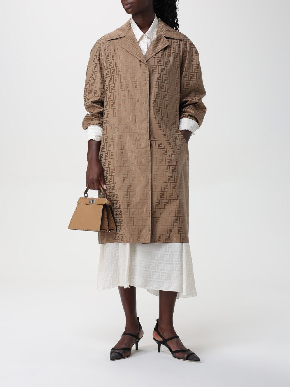 Giglio Cappotto FF Fendi in misto cotone Promozione Limitata