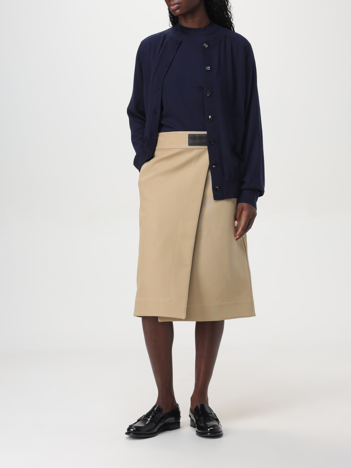 Giglio Gonna in cotone con fibbia Bottega Veneta Shopping Online
