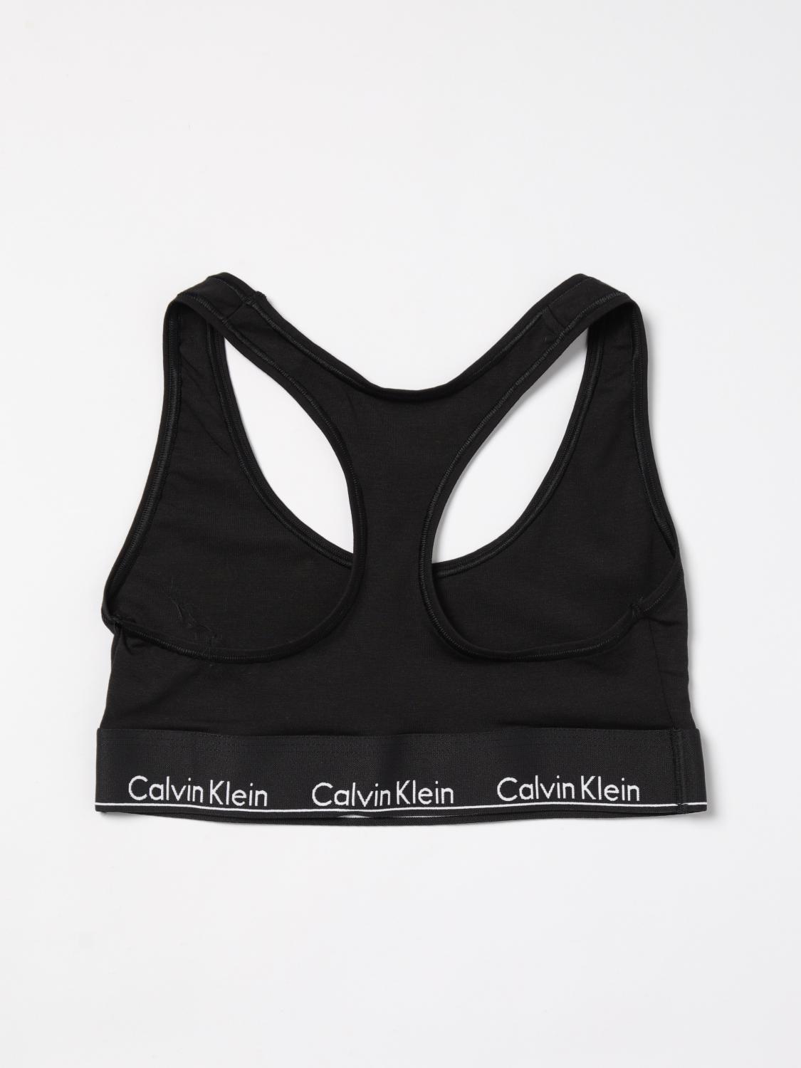 Giglio Brassiere Calvin Klein in cotone stretch con logo all over Offerta