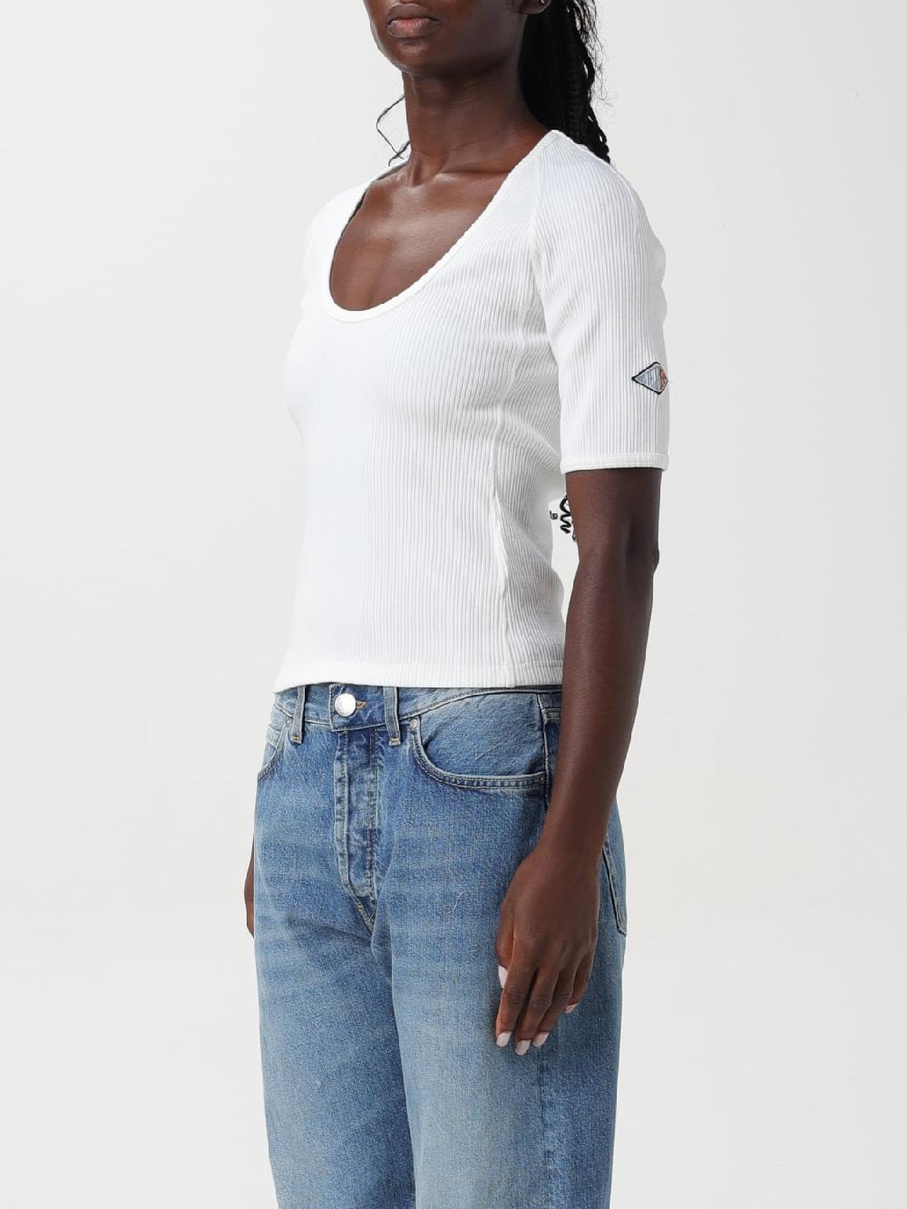 Giglio Top a costine con patch logo Bottega Veneta In Vendita