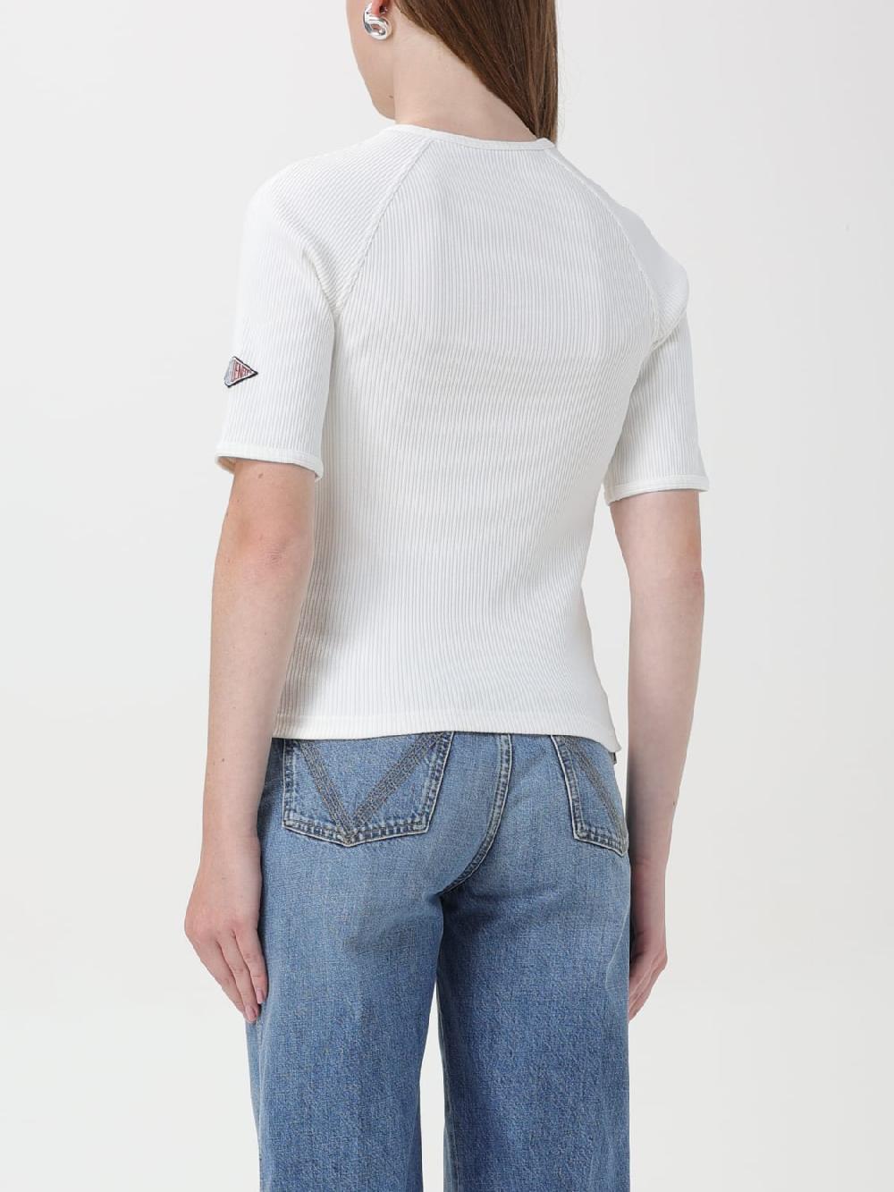 Giglio Top a costine con patch logo Bottega Veneta In Saldo