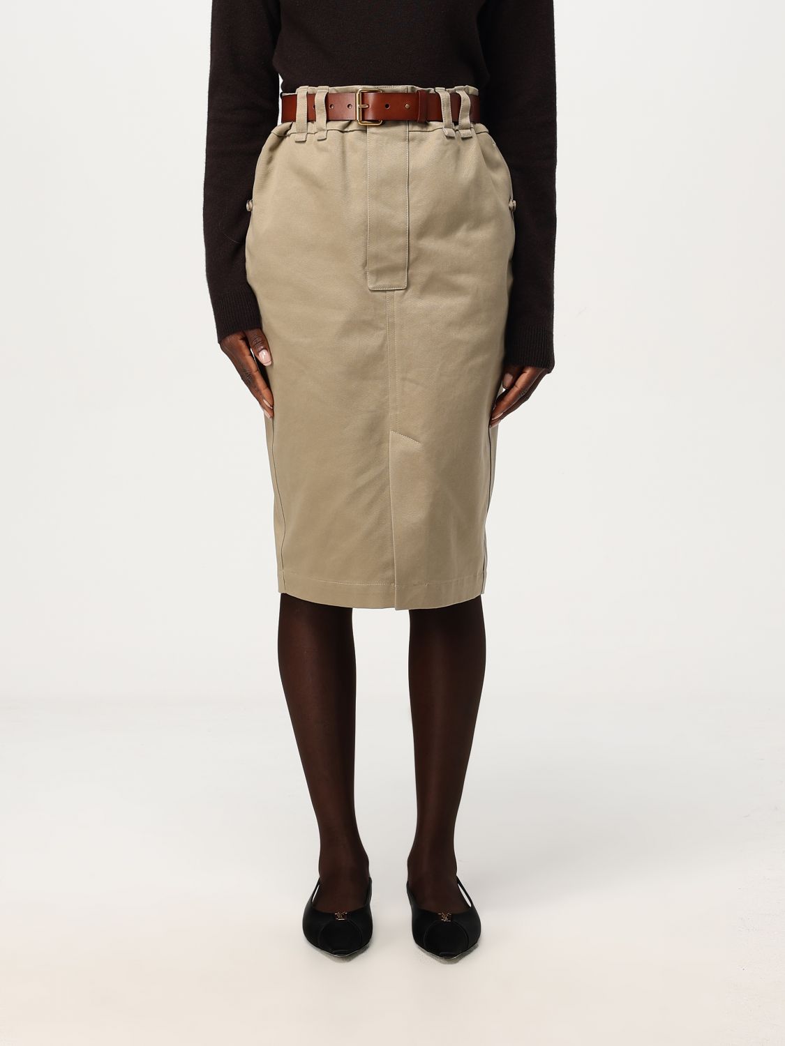 Giglio Gonna Saint Laurent in gabardine Comprare a buon mercato