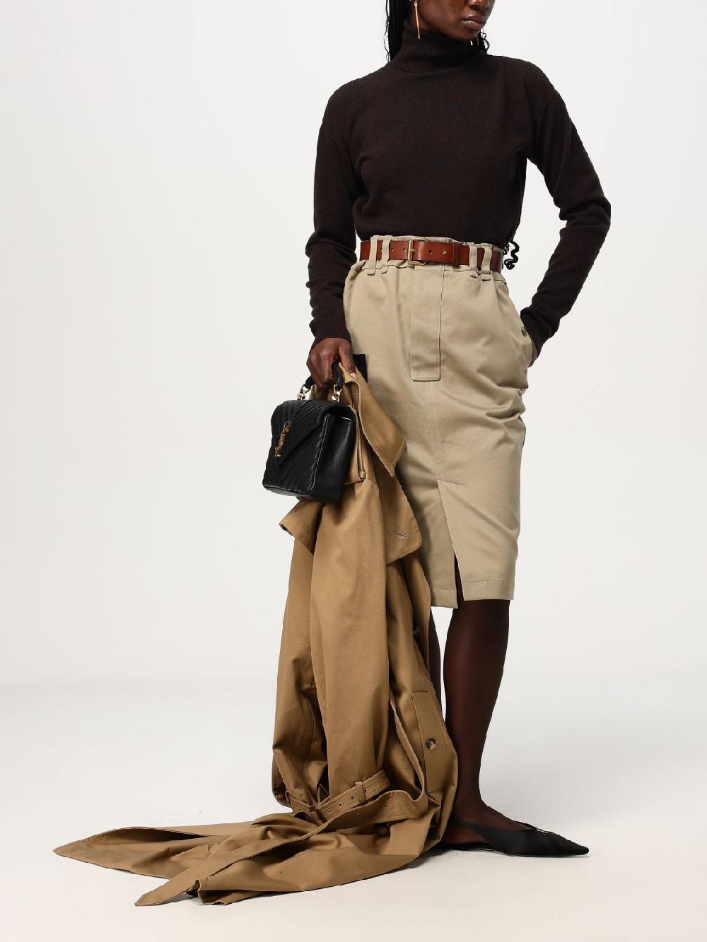 Giglio Gonna Saint Laurent in gabardine Comprare a buon mercato