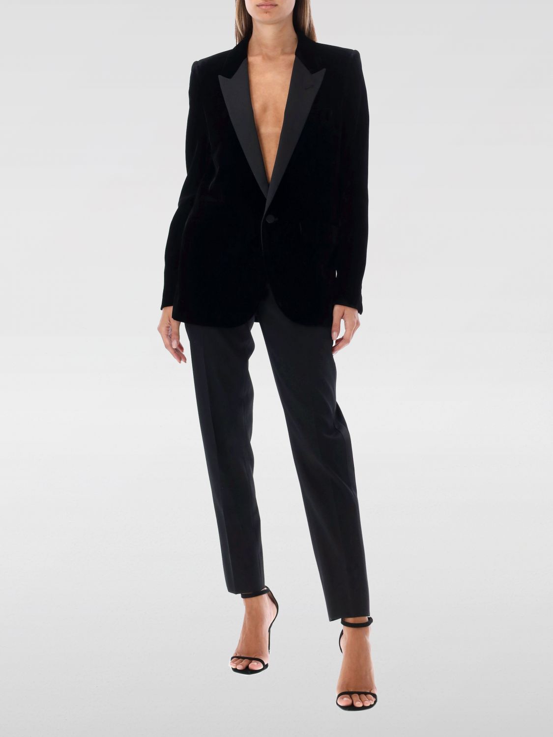 Giglio Blazer Saint Laurent in velluto Vendite stagionali