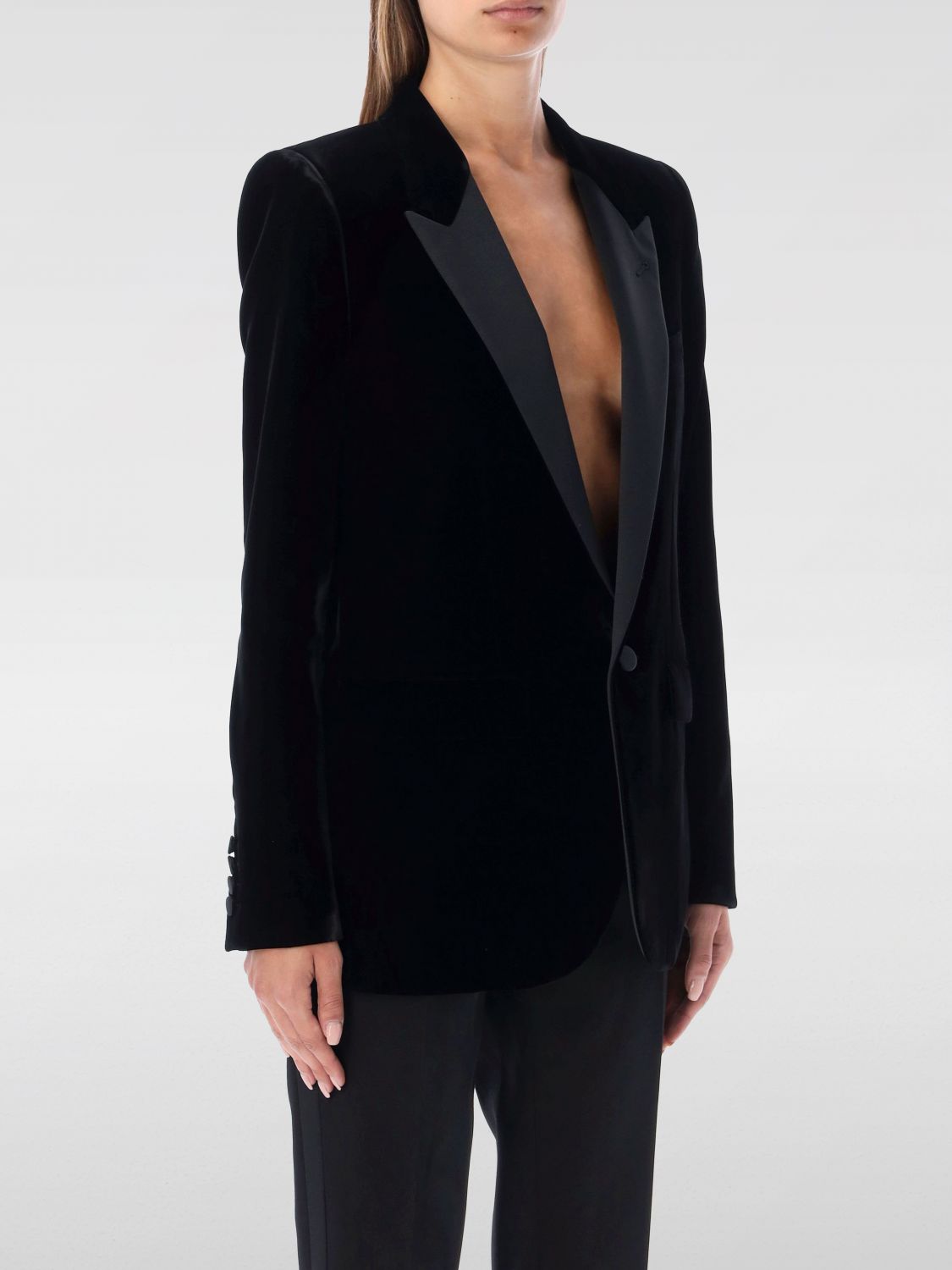 Giglio Blazer Saint Laurent in velluto Vendite stagionali