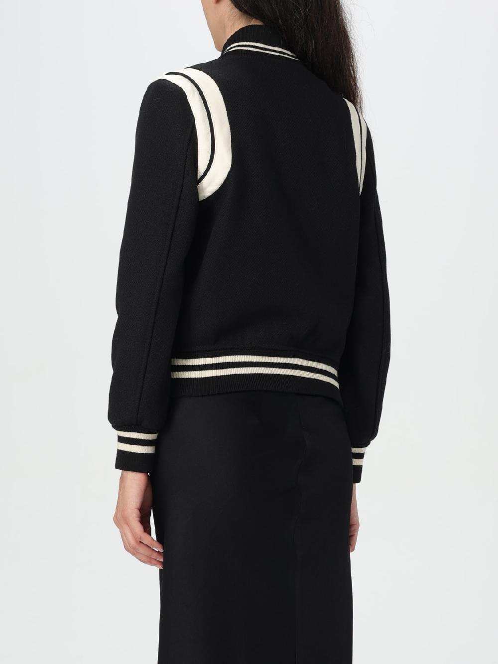 Giglio Bomber Saint Laurent in pelle di agnello e lana Black Friday