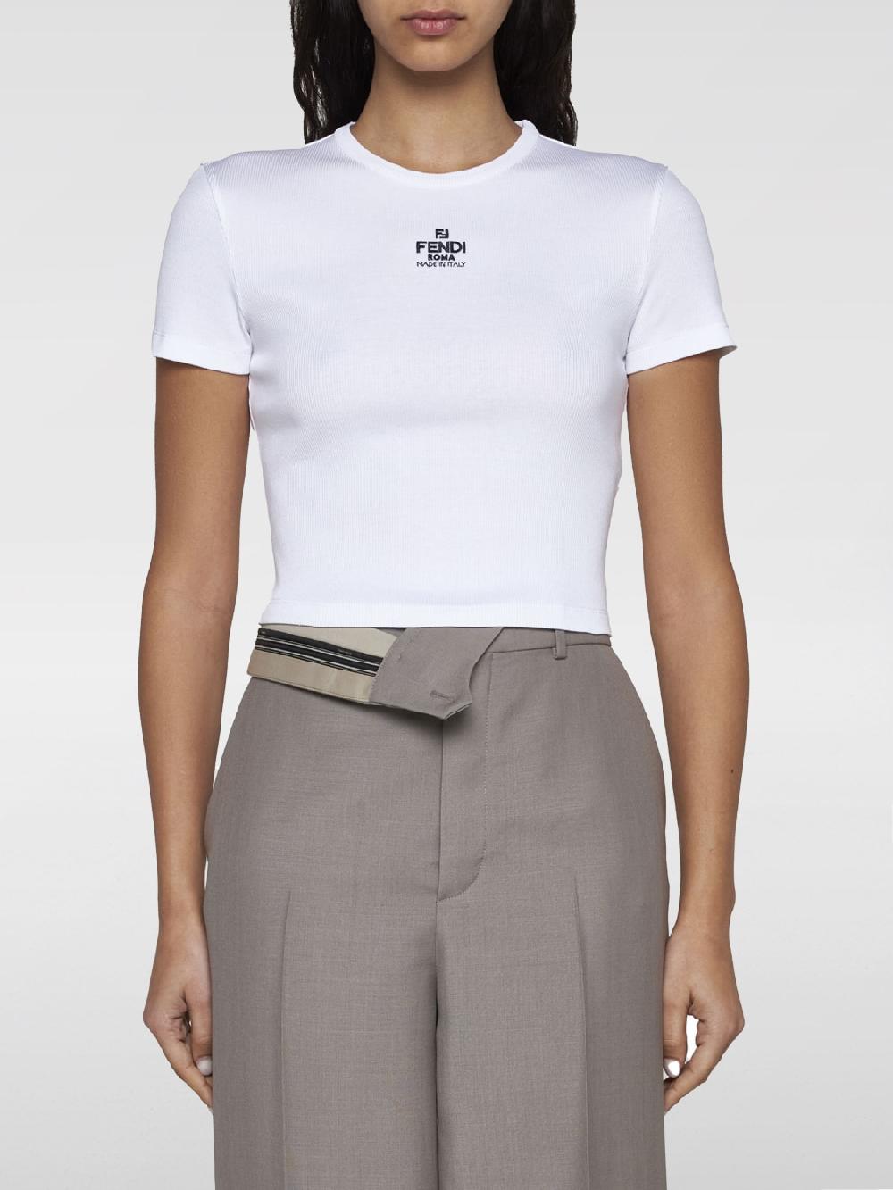 Giglio T-shirt Fendi in cotone stretch Cyber Monday