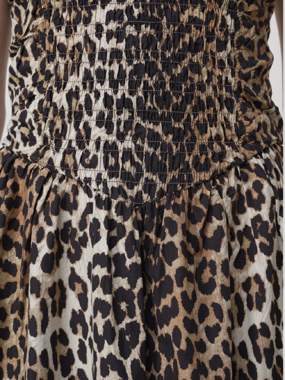 Giglio Abito lungo animalier Ganni in cotone organico Negozi Online