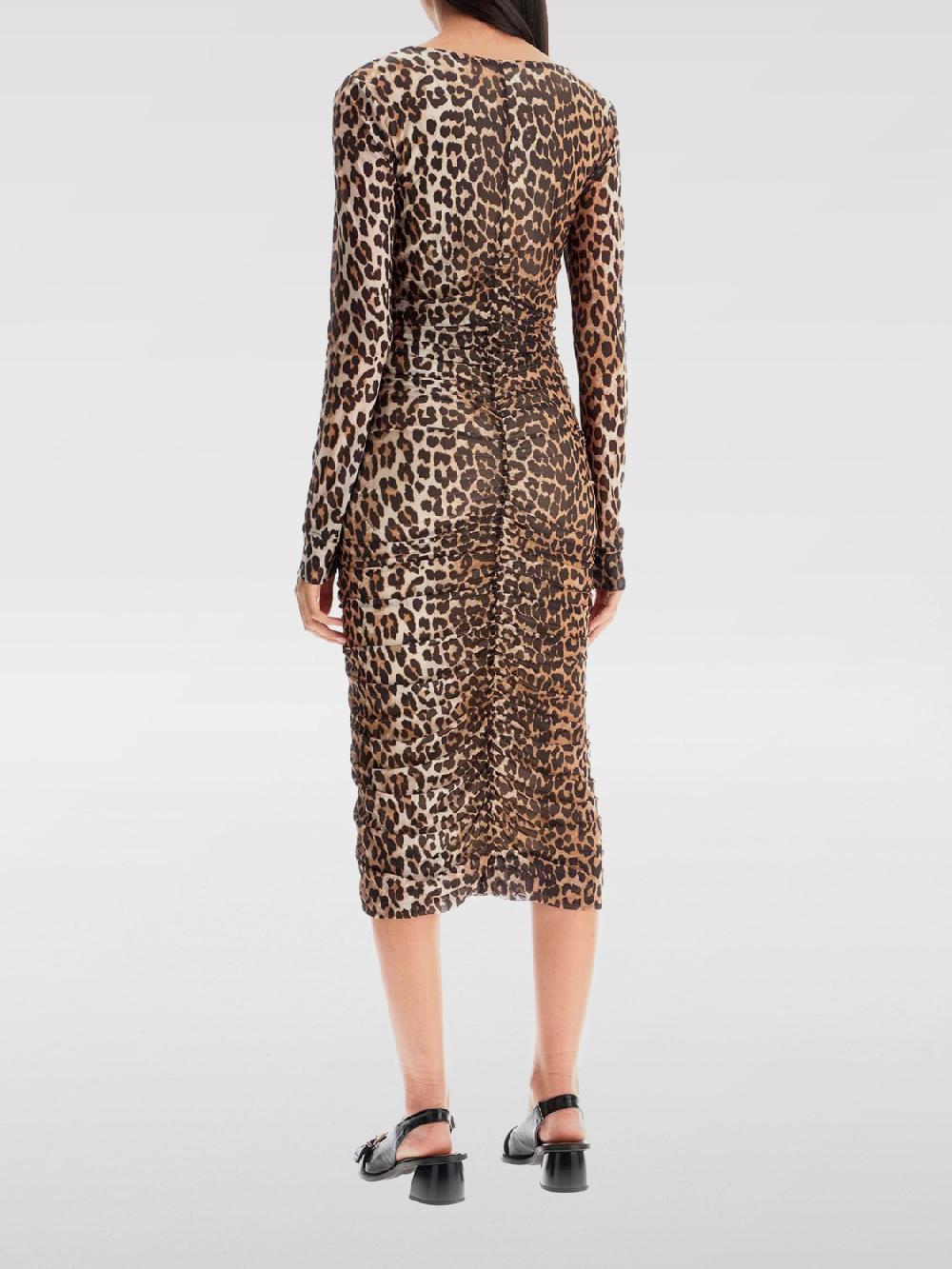 Giglio Abito Ganni in tessuto elasticizzato animalier Negozio