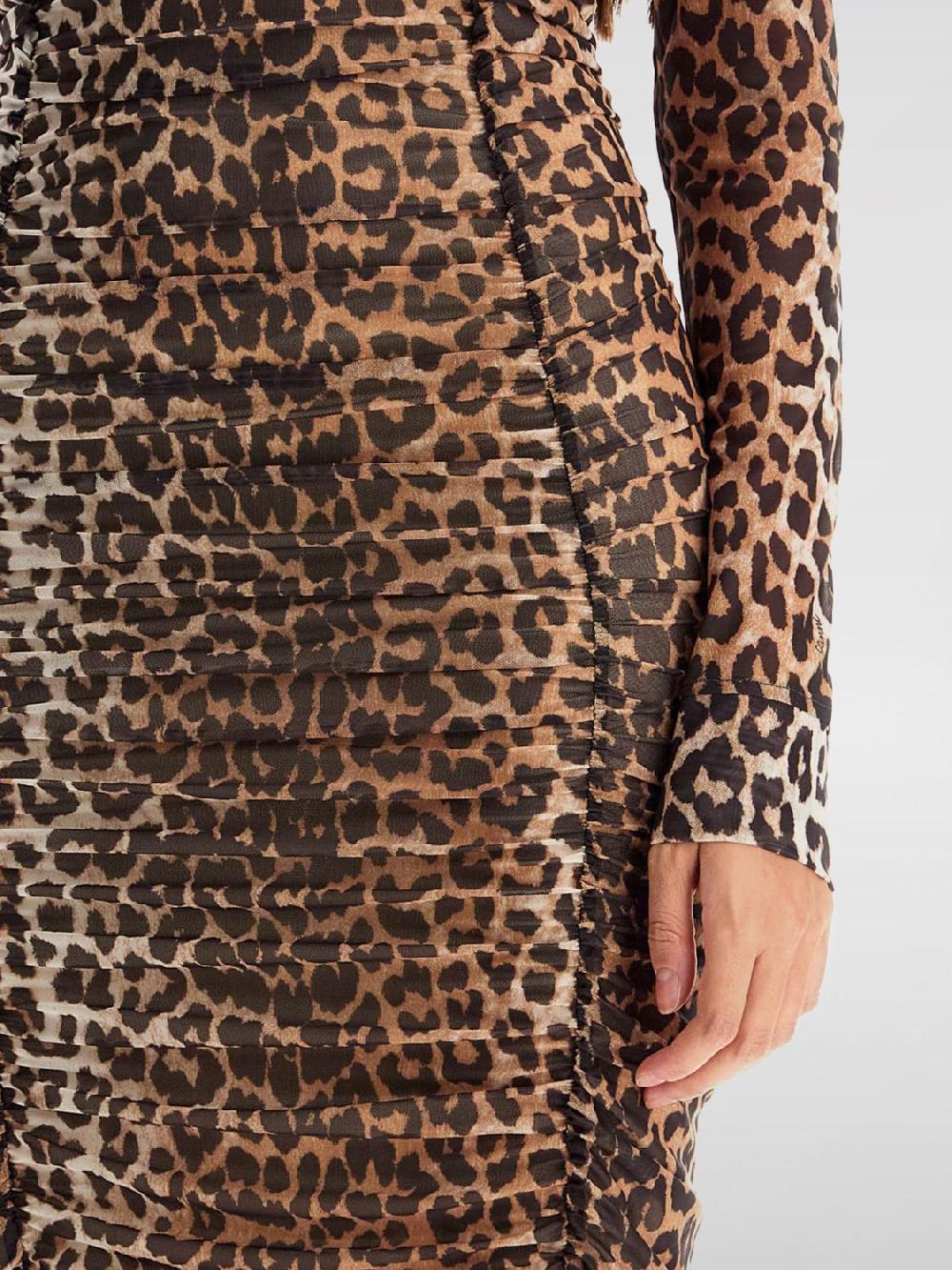 Giglio Abito Ganni in tessuto elasticizzato animalier Negozio
