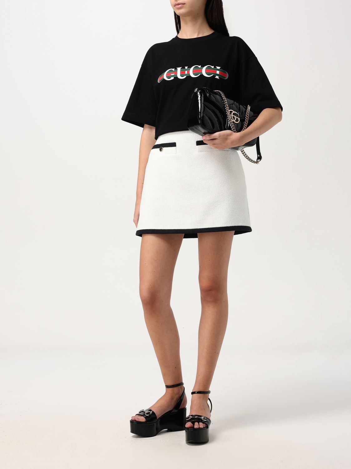 Giglio Gonna mini Gucci in misto cotone Negozio online di fabbrica