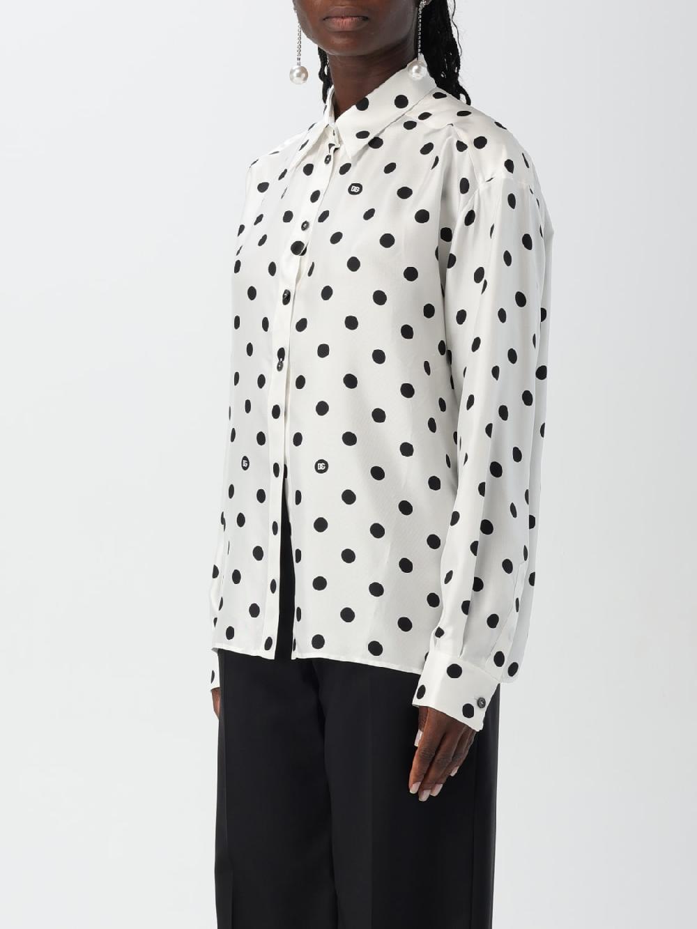 Giglio Camicia Dolce & Gabbana in seta a pois Pezzi Unici