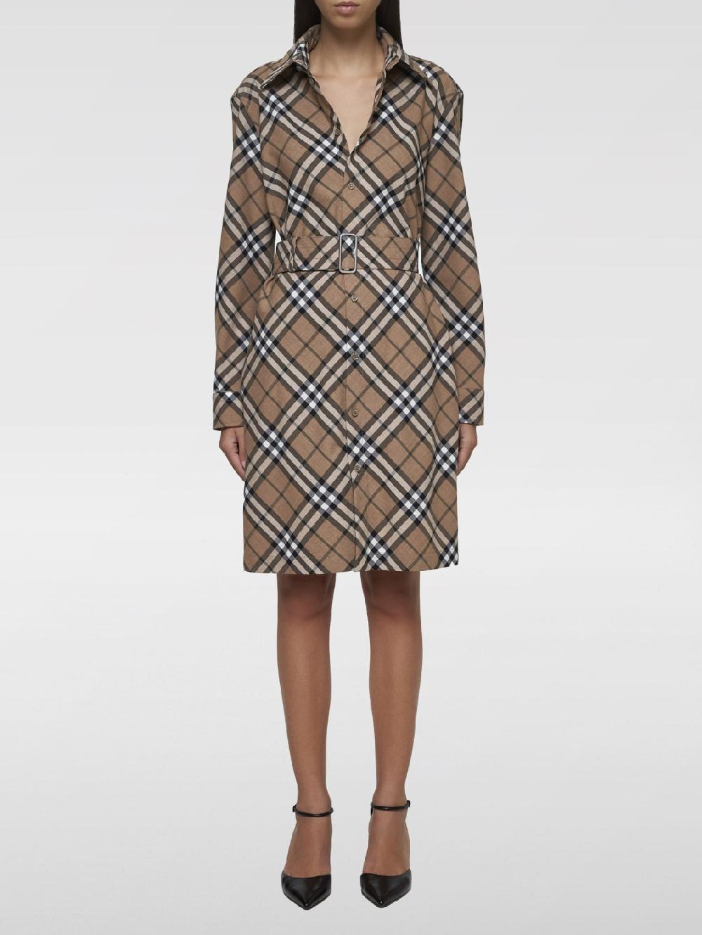 Giglio Abito chemisier Burberry in misto lana check Shopping Online