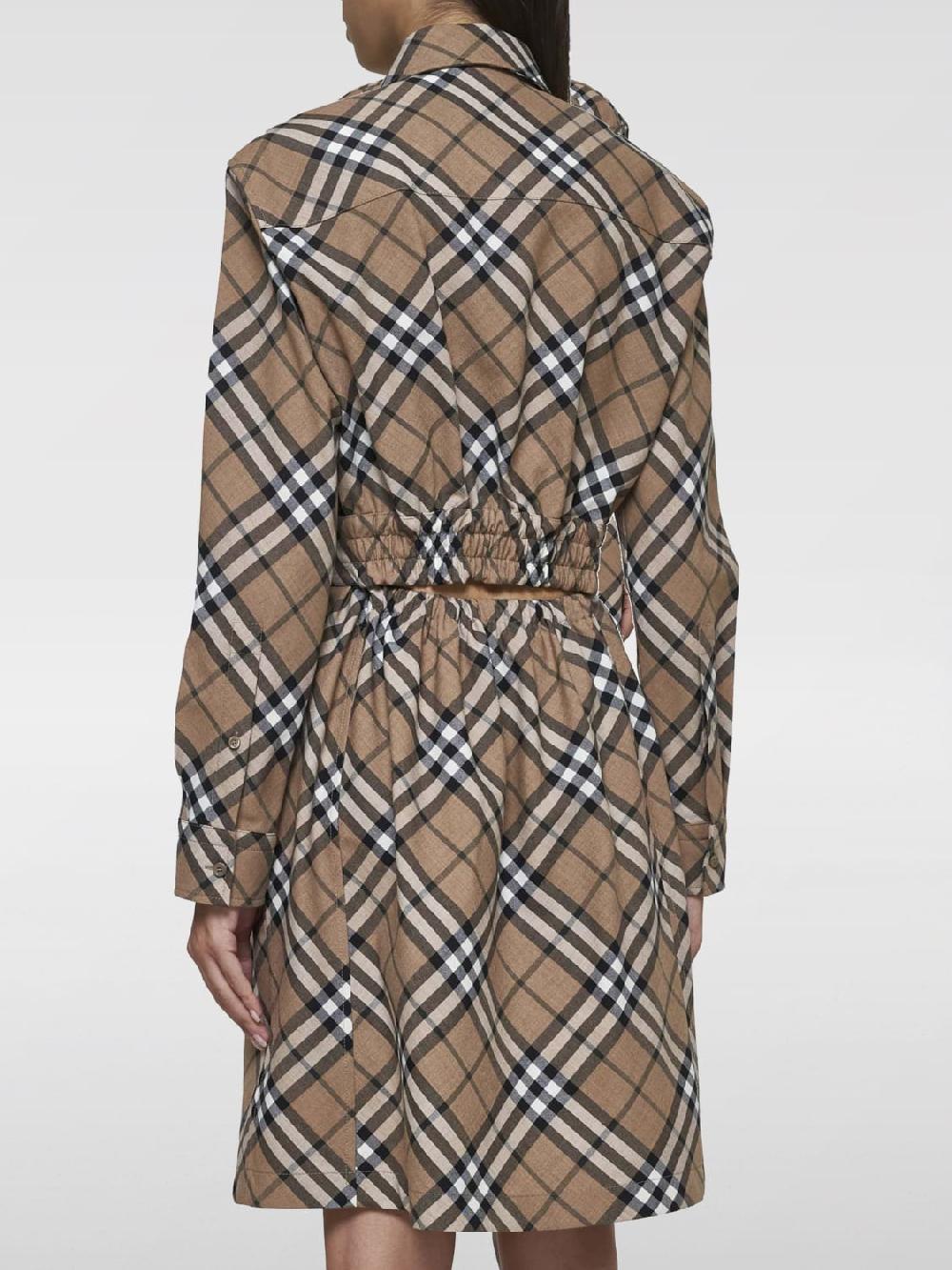 Giglio Abito chemisier Burberry in misto lana check Shopping Online