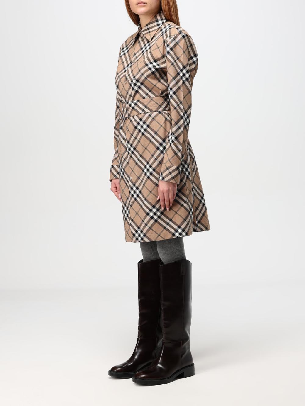 Giglio Abito chemisier Burberry in misto lana check Shopping Online