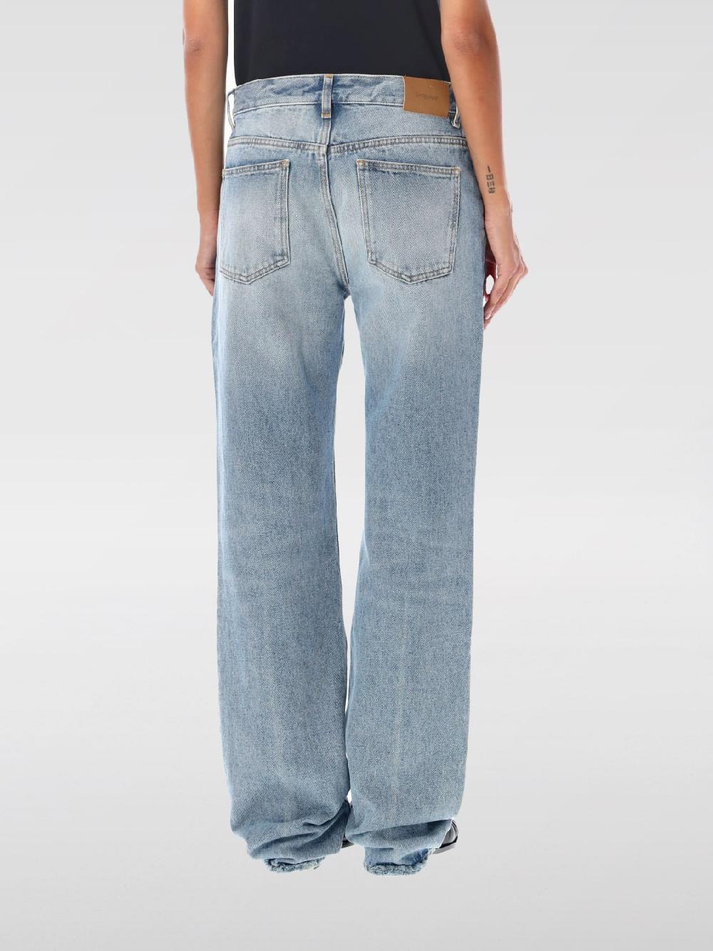 Giglio Jeans Saint Laurent in denim di cotone Vendita Economica