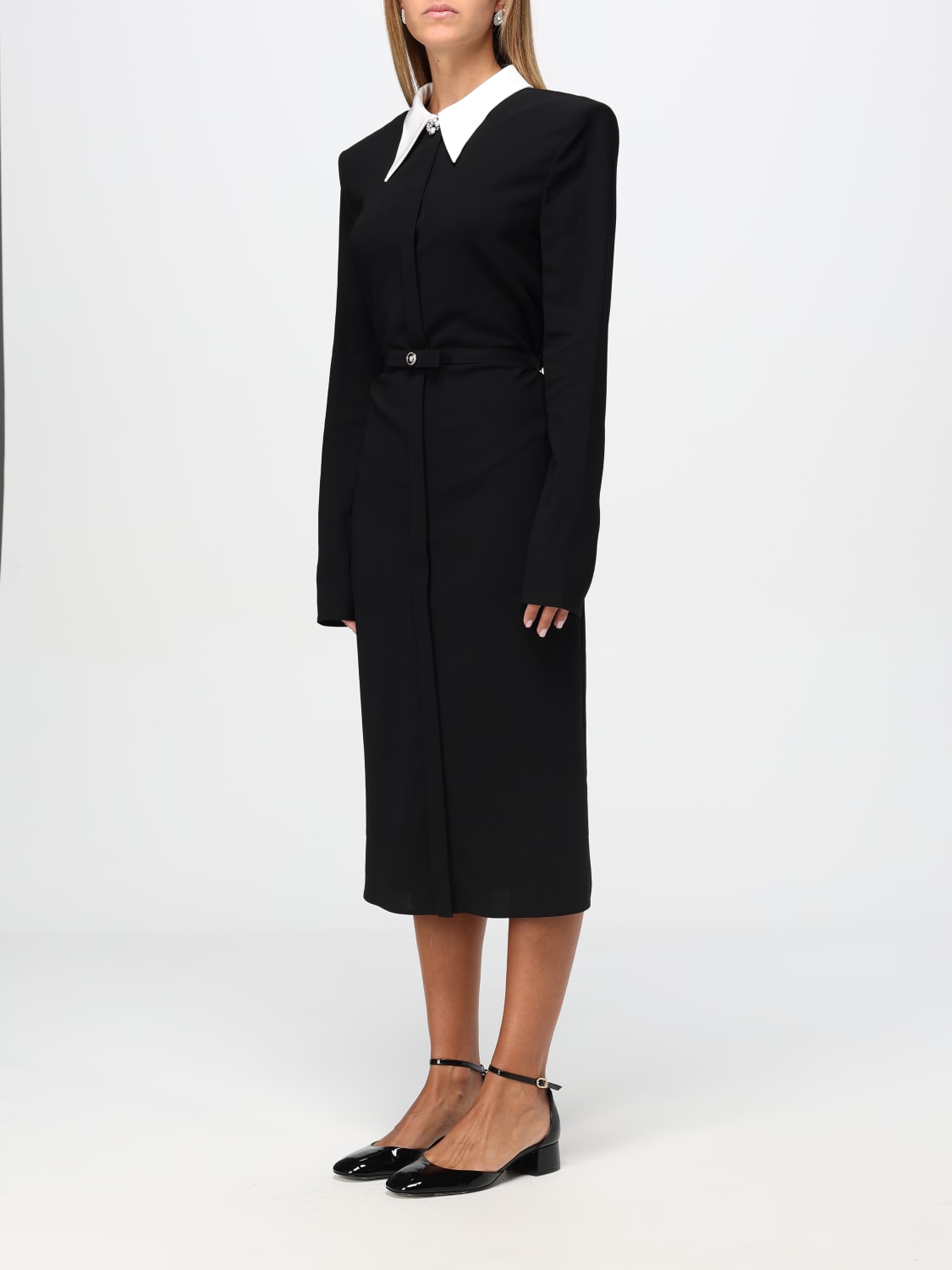 Giglio Abito Versace in viscosa stretch con perle Moda