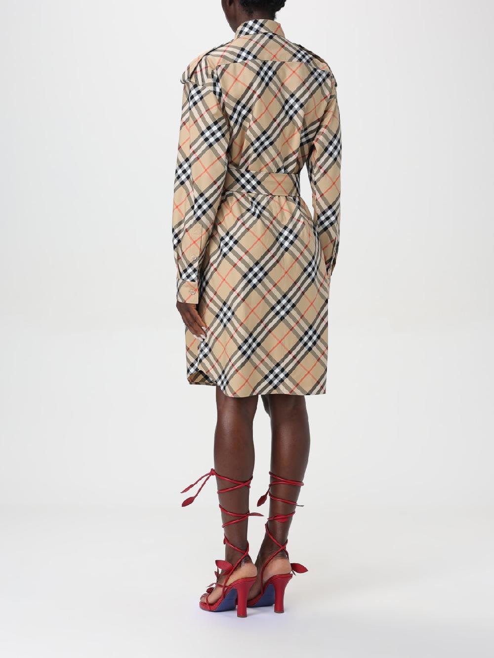 Giglio Abito di cotone check Burberry Prezzo di fabbrica