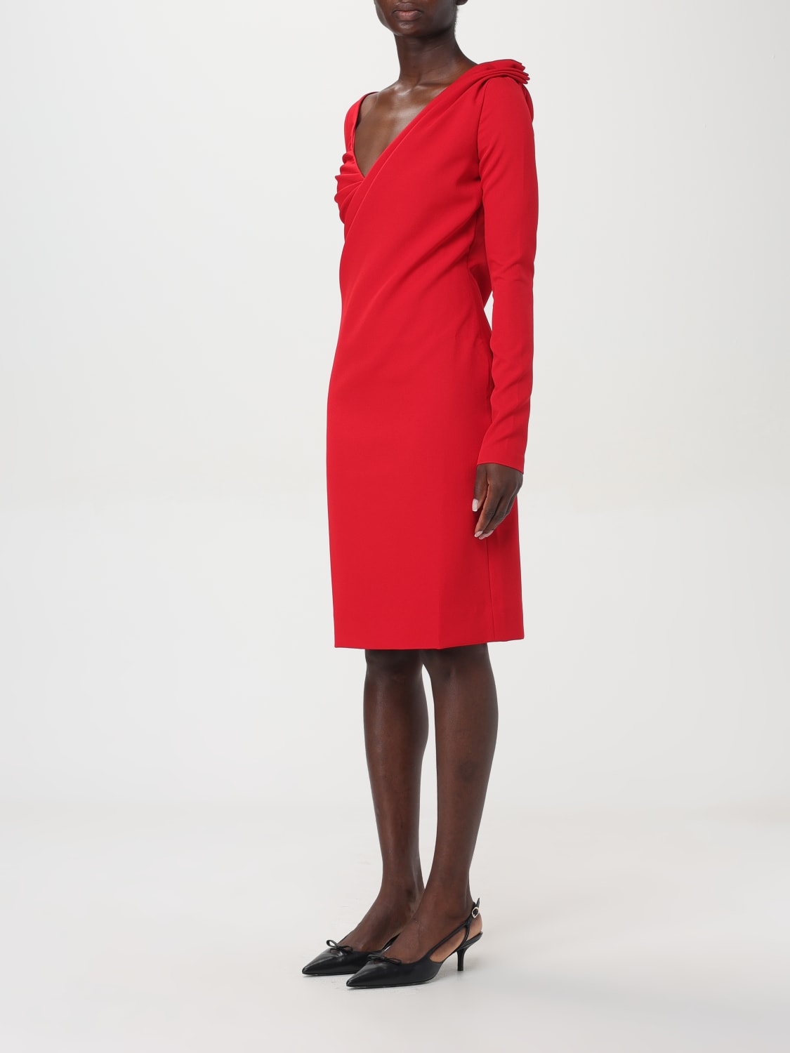 Giglio Abito a v drappeggiato Jw Anderson Cyber Monday